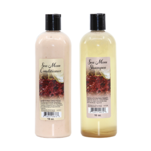 Sea Moss Hair Care Set – 16 oz | Shampoo + Conditioner | Hydrating Mineral-Rich Hair Strength & Scalp Nourishment